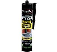 Bostik Mastic-colle MSP 118 – Objets lourds, Intérieur/Extérieur, Prise 5s – Blanc 290 ml