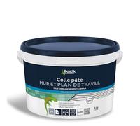 Bostik Colle Carrelage Spéciale Mur et Plan de Travail, Pâte prête à l'emploi, Stabilité Immédiate, Blanc, Seau de 3 Kg