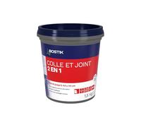 BOSTIK Colle et Joint Carrelage en Pâte Prêt à l'emploi Gris - 1,5 kg | Colle Carrelage Murale et Joint de Carrelage Prêt à l’Emploi - Idéale pour Cuisine et Salle de Bain