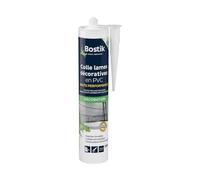 Bostik Colle lambris PVC murale pour lames décoratives – Intérieur & Extérieur – 290 ml Blanc