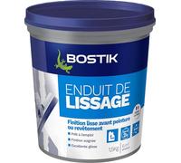 Bostik Enduit de lissage en pâte – Prêt à l'emploi, usage intérieur – Pot 1,5 kg Blanc