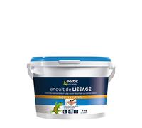 Bostik Enduit de Lissage en Pâte, Prêt à l'Emploi, Application Facile, Usage Intérieur, Seau de 5 kg, Blanc