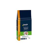Bostik Enduit de Lissage et Rebouchage 2 en 1, Rebouchage Très Résistant jusqu'à 1cm, Lissage de Finition, En Poudre, Blanc, Sac de 5 kg