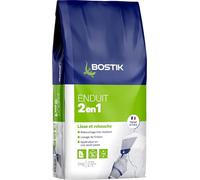 Bostik Enduit de lissage et rebouchage 2 en 1 – Très résistant jusqu'à 1 cm – Blanc 5 kg