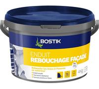 Bostik Enduit de Rebouchage Façade en Pâte - Prêt à l’Emploi - Intérieur/Extérieur - Tous Supports - Rebouchage et Égalisation de Trous et Fissures Jusqu’à 1 cm - Blanc - Pot 4 kg