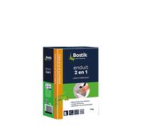 Bostik Enduit Mural 2 en 1 Poudre - Enduit de Lissage et Rebouchage - Intérieur - Tous Supports - 1 Boîte Carton 1 kg