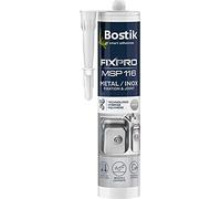 Bostik FIX&PRO - Mastic de Fixation et Joint Métal/Inox MSP 116 - Intérieur/Extérieur - Tous Matériaux - Mastic Hybride Polymère - Couleur : Effet Métal - 1 Cartouche 290 ml
