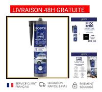 Bostik FIX&PRO MSP 104 Mastic Colle Noir Auto Bateau Camping-car 290ml