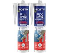 Bostik FIX&PRO MSP 117 Conditions Extrêmes Transparent - Mastic Colle et Joint - Collage Même Sous la Pluie - Très Résistant - Intérieur/Extérieur - MS Polymère - 290 ml (Lot de 2)