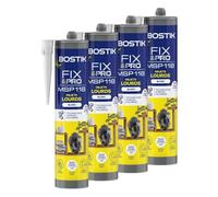 Bostik FIX&PRO MSP 118 Objets Lourds - Mastic Colle de Fixation Extra Fort - Intérieur/Extérieur - Tous Supports - Prise Immédiate en 5 secondes - MS Polymère - Blanc - Cartouche 290 ml (Lot de 4)