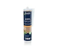 Bostik Joint Acryl Parquet et Sols Stratifié - Mastic Etanchéité Acrylique, Joints de Finition - Compatible Tous Vernis - Sans Solvant - Couleur : Hêtre Clair, Cartouche 300 ml