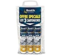 BOSTIK Lot de 3 Mastic colle flexpro PU811 - 300ml - Blanc
