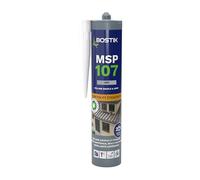 Bostik Mastic Colle de Fixation et d'Étanchéité MSP 107 - Collages Souples et Joints - Intérieur/Extérieur - Multi-Matériaux - Technologie MS Polymères - Sans Solvant ni Isocyanates - Gris - 290 ml