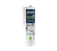 Bostik Mastic d’Étanchéité Joint Parfait Cuisine - Jointe Tous Matériaux - Sans Odeur - Traité Anti-Moisissures - Certifié Contact Alimentaire - Formule 100% Silicone - Couleur : Transparent - 280 ml