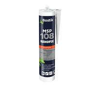 Bostik Mastic de Fixation MSP 108 RENOFIX, Mastic MS Polymères Tous Matériaux, Intérieur/Extérieur, Couleur : Blanc, Cartouche de 290 ml