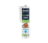 Bostik Mastic de Fixation Purefix Universel - Colle, Fixe et Jointe Tous Les Matériaux Même Humides - Intérieur et Extérieur - Hybride Polymère - Sans Phtalates et Sans Solvants - Blanc - 290 ml