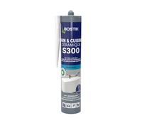 BOSTIK Mastic Silicone Blanc S300 - Etanchéité Bain/Cuisine - 300ml | Traité Anti Moisissure - Facile à Lisser - Résiste aux Produits d'Entretien
