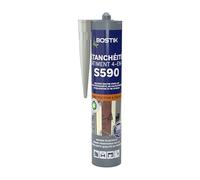 Bostik Mastic d'étanchéité S590 4-en-1 Intérieur/Extérieur joints façade vitrage Gris 300 ml