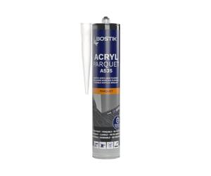BOSTIK Mastic Spécial Joint et Finition Parquet - Gris Anthracite - 300 ml | Acrylique - Finition Pour Parquet et Sols Stratifiés - Séchage rapide - Compatible tous vernis
