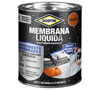 Bostik Membrane liquide Revêtement polymère imperméabilisant élastique Terracotta Étain 1 kg