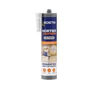 Bostik Mortier Express Ton Pierre - Mastic Acrylique Granuleux Prêt à l’Emploi - Aspect Ciment - Réparation de Joints & Fissures - Intérieur/Extérieur - Cartouche 300 ml