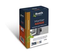 Bostik - Mortier Rapide - Mortier de Montage - Sol et Mur - Intérieur et Extérieur - Prise 10 Minutes - Sans Retrait - Couleur : Beige - 1 Boîte 1,5 kg