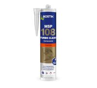 BOSTIK MSP 108 TURBO Transparent 290 ml - Mastic Colle MS Polymère à Prise Rapide - Fixation Forte Multi-Matériaux - Intérieur & Extérieur