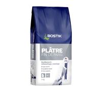 Bostik - Plâtre Fin de Paris - Scellement, Rebouchage, Moulage - Intérieur - Tous Supports - Prise Rapide - Couleur : Blanc - 1 Boîte Carton 5 kg