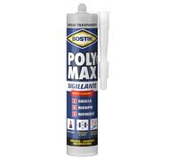 Bostik Poly Max Mastic gris transparent - mastic universel permanent élastique et peint, ne retire pas et résiste à la moisissure