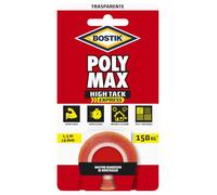 Bostik Poly Max Ruban adhésif double face HIgh Tack Express transparent extra fort et rapide tient jusqu'à 150 kg par rouleau