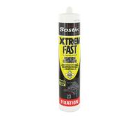 BOSTIK PRO Mastic de Fixation Xtrem Fast Blanc à Prise Rapide Extérieur et Pièces Humides