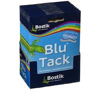 Bostik Mastic adhésif Blu-tack Réf 801103 - Non toxique - Lot de 12 packs emballage pratique