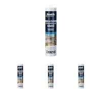 Bostik S300 - Mastic Silicone Etanchéité Bain et Cuisine - Traité Anti Moisissure - Facile à Lisser - Résiste aux Produits d'Entretien - Transparent - Cartouche de 300 ml (Lot de 4)