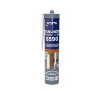 Bostik S590 - Mastic d'Étanchéité Bâtiment 4 en 1 - Intérieur et Extérieur - Joints De Calfeutrement, Dilatation, Façade Et Vitrage - Couleur : Translucide - Cartouche 300 ml