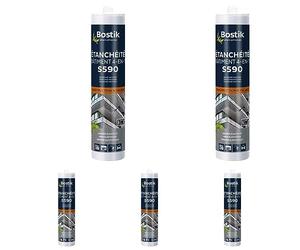 Bostik sa Mastic S590 Étanchéité bâtiment 4 en 1 BOSTIK Translucide - 30615831 (Lot de 5)