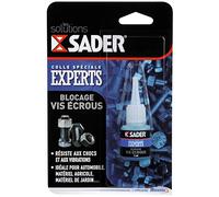 Sader Colle Blocage Vis Écrou - Frein Filet - Colle d'Étanchéité et de Serrage - Extra Forte pour Automobile, Vélo, Matériel Agricole, Jardin - Flacon de 5 ml