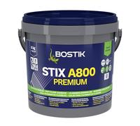 Bostik STIX A800 PREMIUM 6 kg - Colle Acrylique Ultra Haute Performance pour Revêtements de Sols Souples (LVT, PVC, Caoutchouc, Moquettes) - Tack Puissant - Usage Intense Sol & Mur