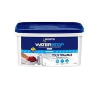 Bostik Waterstop - Membrane d'Étanchéité Toiture, Gouttières et Murs - Réparation Fuites, Infiltrations & Fissures - Résistant UV & Intempéries - Blanc - Seau 6 kg