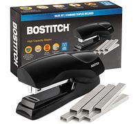 Bostitch Agrafeuse de bureau robuste - 40 feuilles pour bureau - Bande complète - Comprend 1260 agrafes - Noir