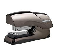 Bostitch Agrafeuse de bureau robuste, capacité de 40 feuilles, sans bourrage, demi-bande, tient dans la paume de votre main, pour salle de classe, bureau ou bureau, noir chromé