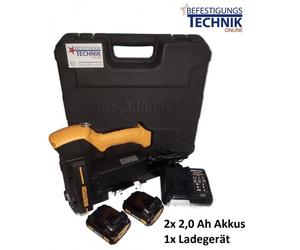 Bostitch DSA-3522-E 18-22mm 2x 2,0Ah Batterie Agrafeuse à fermeture carton Agrafeuse carton KL-07