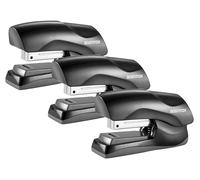 Bostitch – Lot de 3 agrafeuses de bureau robustes, 40 feuilles, sans bourrage, demi-bande, noir