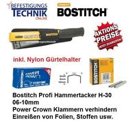 Bostitch Marteau agrafeur manuel Agrafeuse à percussion H30-8D6 06-10mm Support de ceinture KL-65