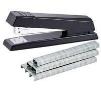 Bostitch Agrafeuse de bureau No-Jam Office, qualité supérieure, bande complète, noir