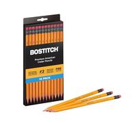 Bostitch Office Premium #2 Crayons en bois de cèdre américain, pré-aiguisés, graphite HB, lot de 12