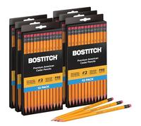 Bostitch Office Premium #2 Crayons en bois de cèdre américain, pré-aiguisés, graphite HB, lot de 72