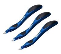Bostitch Office Professional Push Style Easy Agrafes, Bleu, Lot de 3 (30000-Bleu-3PK