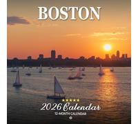Boston 2026 Calendar: Historic Streets, Skylines & Coastal Charm | Kalender Calendario Calendrier