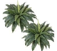 Boston Artificial Fern 2 Pack 58cm Artificial Plants Artificial Plants UV Resistant Plastic Plant Decoration for Outdoor Pool Garden Gate