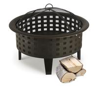 Boston Braséro jardin chauffage exterieur barbecue Ø 60cm acier noir